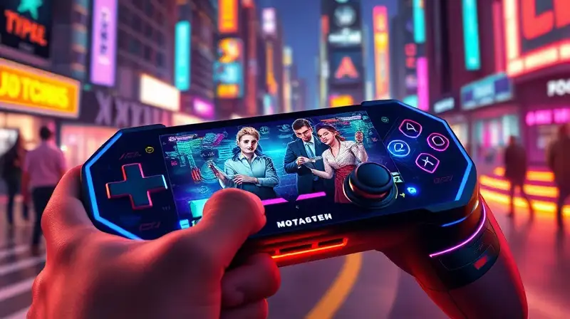 Controlador futurista con juegos holográficos interactivos