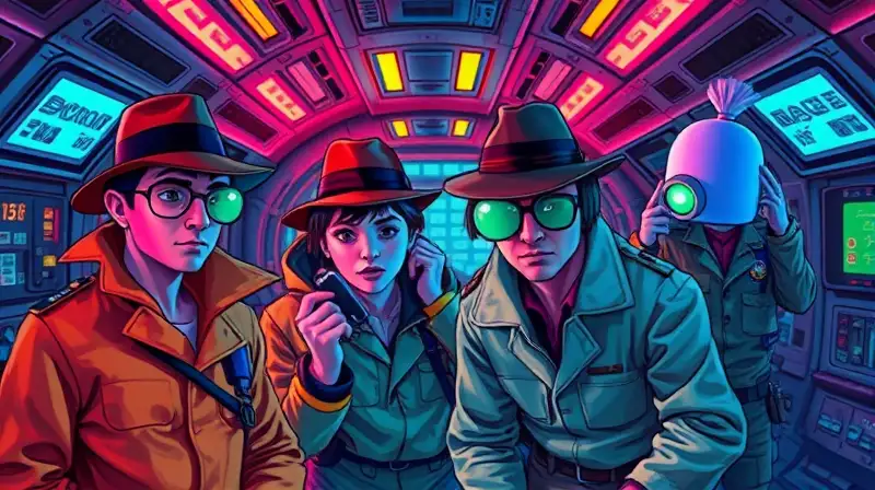 Personajes de Among Us investigan nave futurista